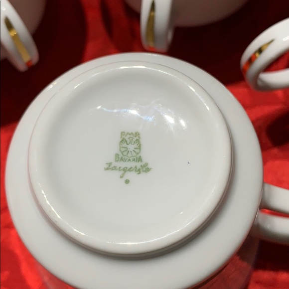 Vintage German PMR Bavaria set of 4 tea cups - Picture 3 of 8
